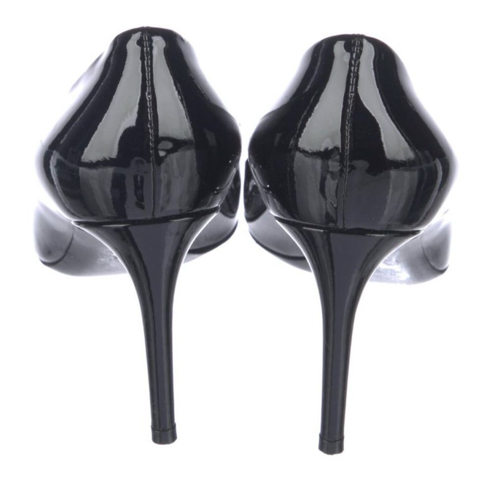 Louis Vuitton Black Patent Leather Bow Pumps - Size 38.5 - Elegant and Timeless - Picture 4 of 6
